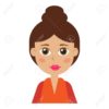 Female icon for avatar. Female icon for avatar. Cartoon character collection. It can be used as - logo, pictogram, icon, infographic element.